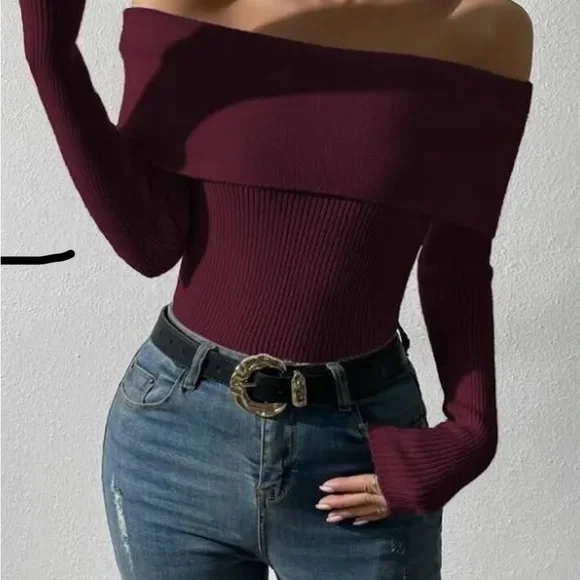 Free People Off Shoulder Sweater L - Picture 10 of 10